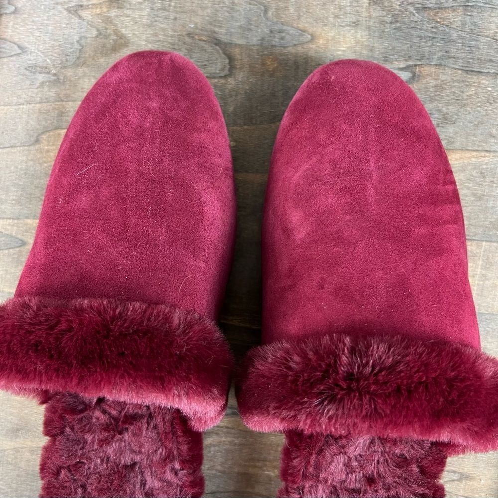 Birdies Merlot Fur Lined Songbird Mules 7.5 - Picture 3 of 11